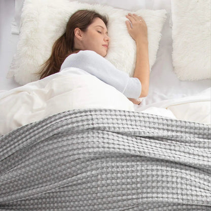 Cooling Bamboo Waffle Blanket