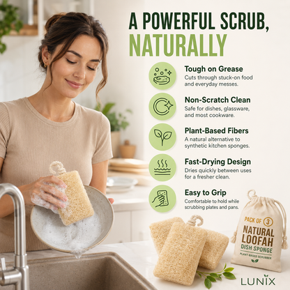 Lunix Luffa Kitchen Scrubber