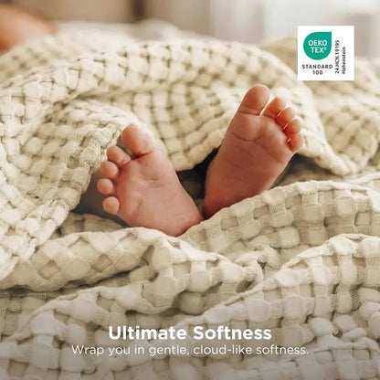 Cooling Bamboo Waffle Blanket